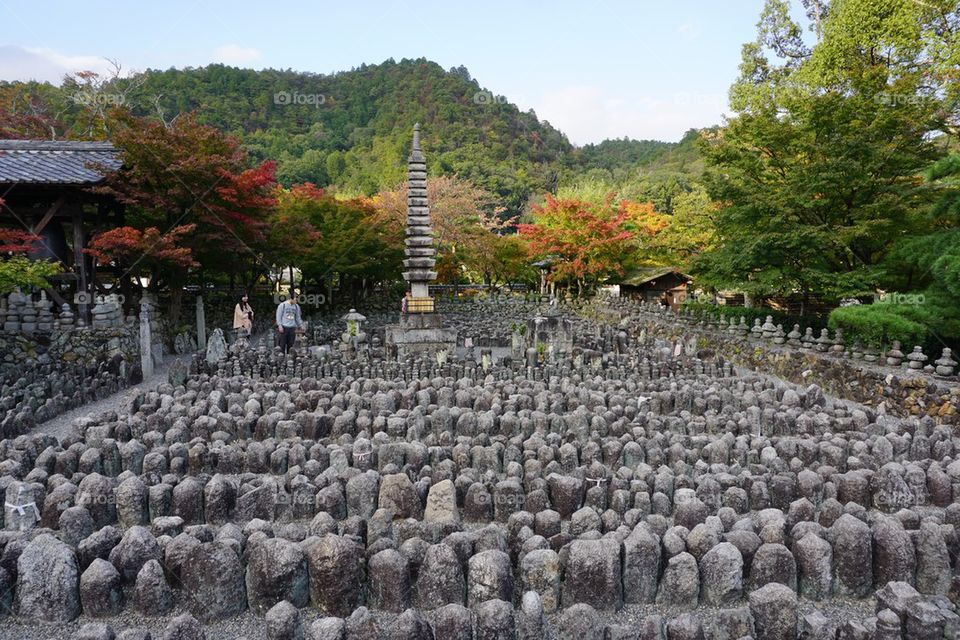 Buddhist cemetery at Adashino Nenbutsuji Temple
