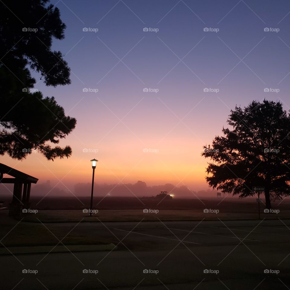 the calming silence of the morning hours