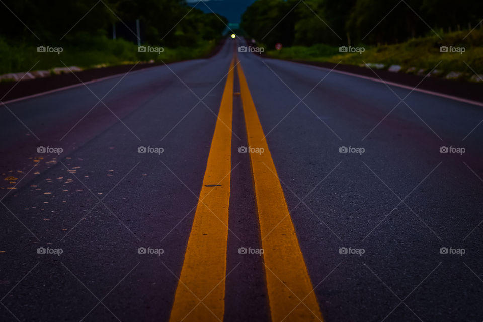 Scenic view of empty road