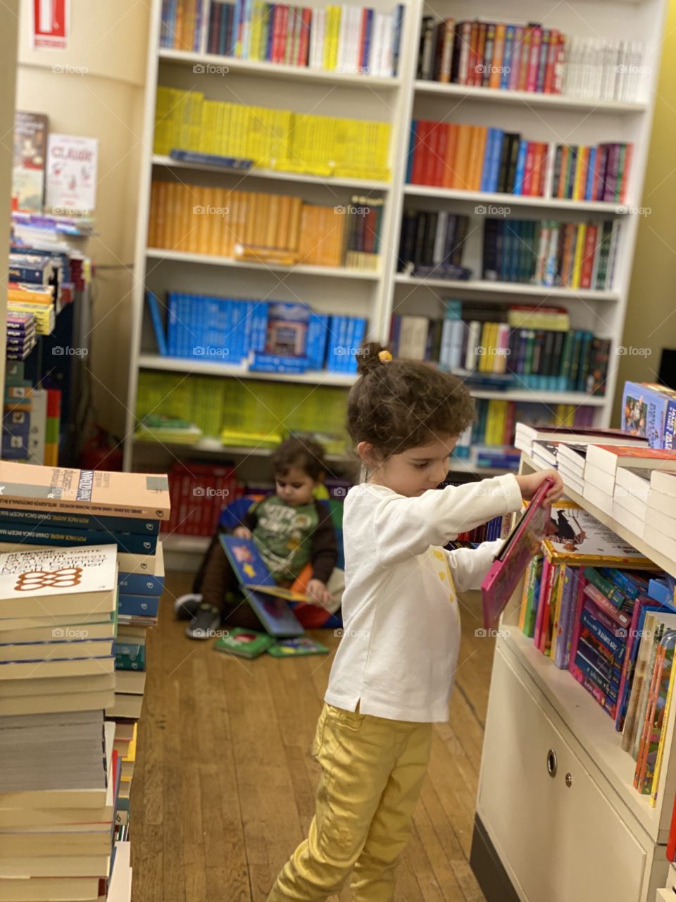 Kids in the bookstore