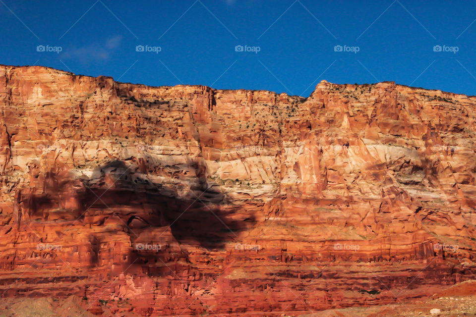 Arizona Red Rock Looks Orange and Blue