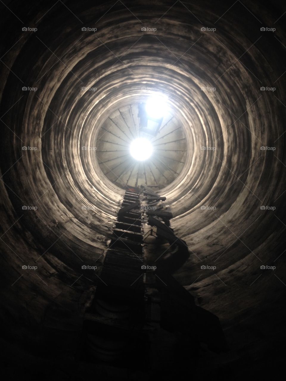 Interior of a silo after refinishing