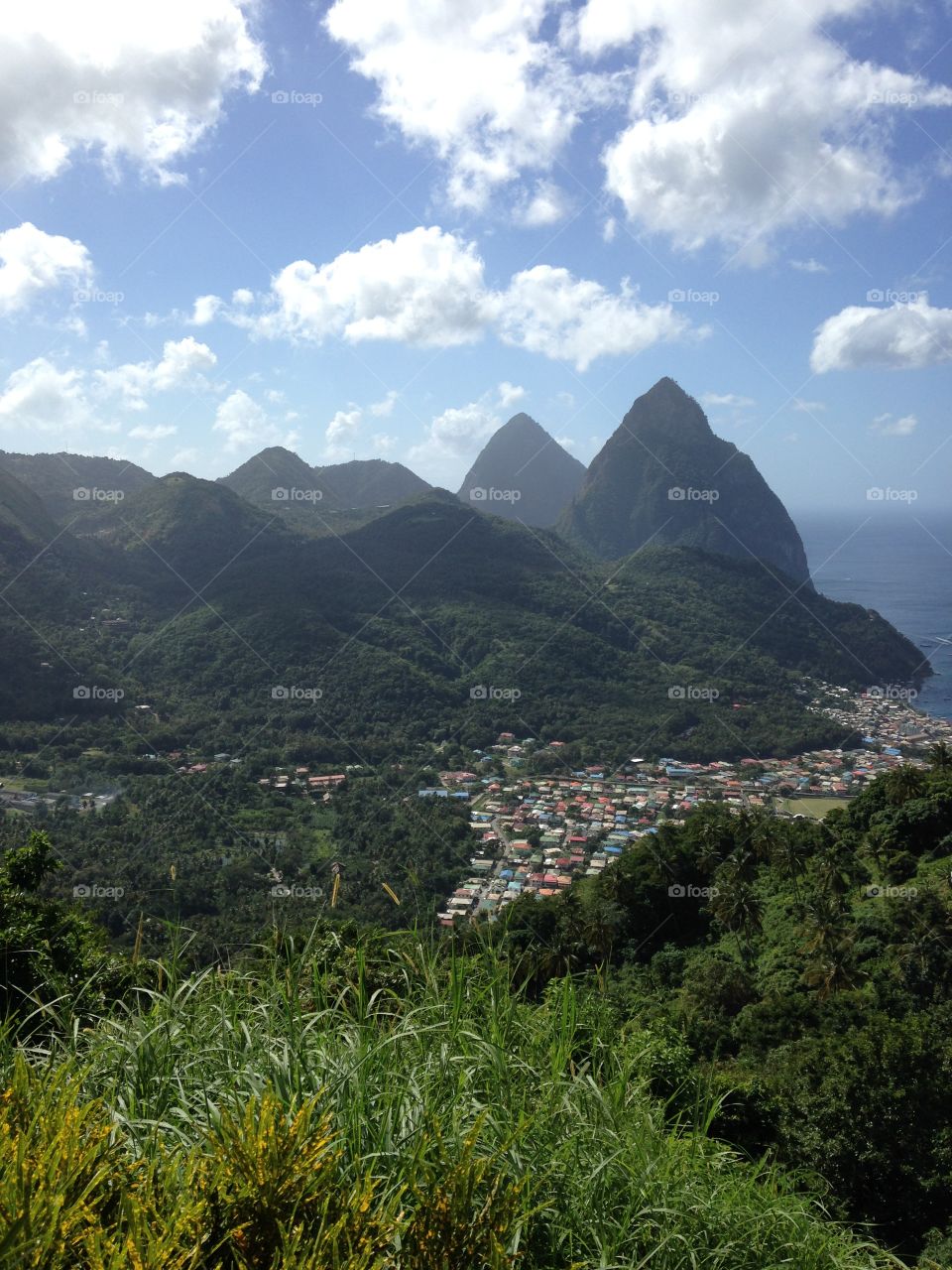 St Lucia overlooking town