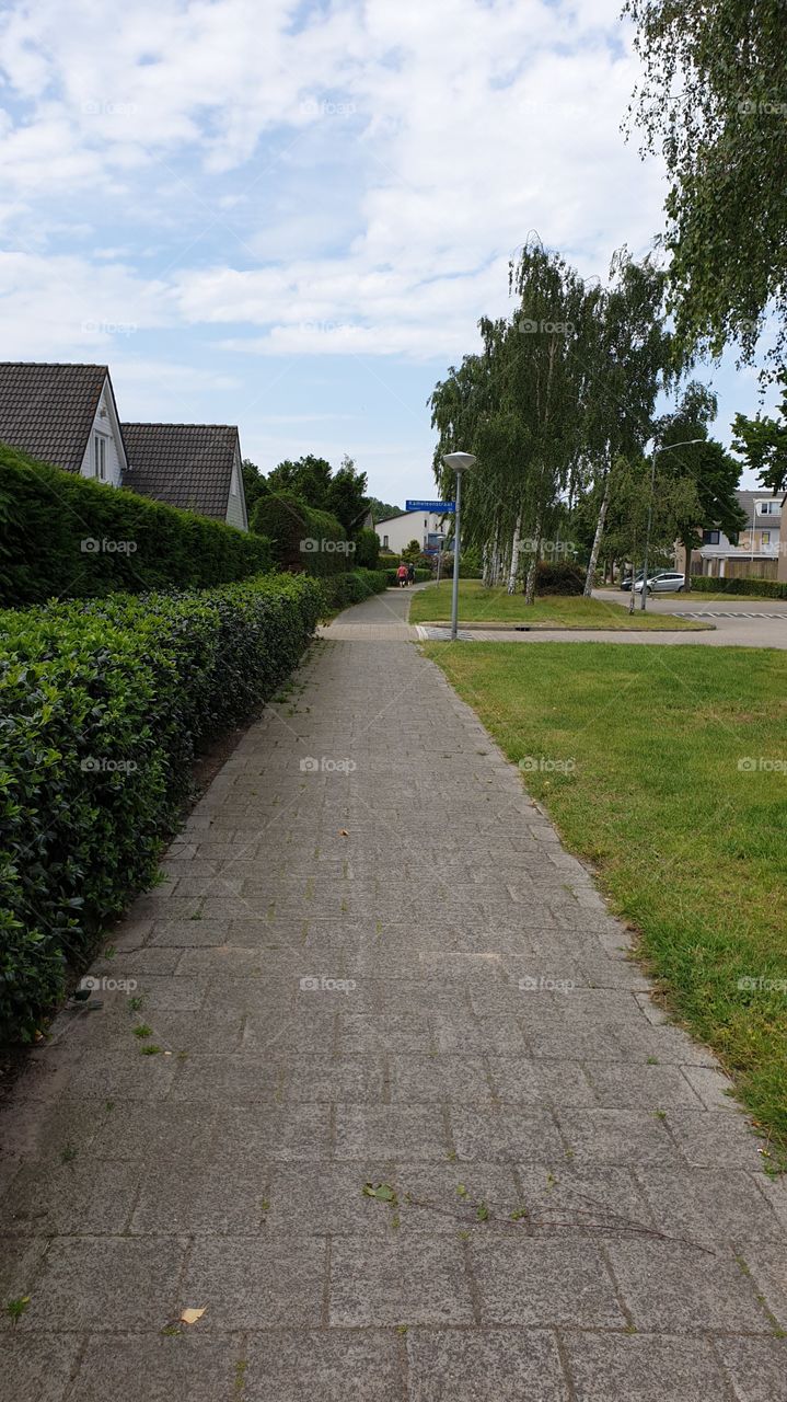 walking on the pavement