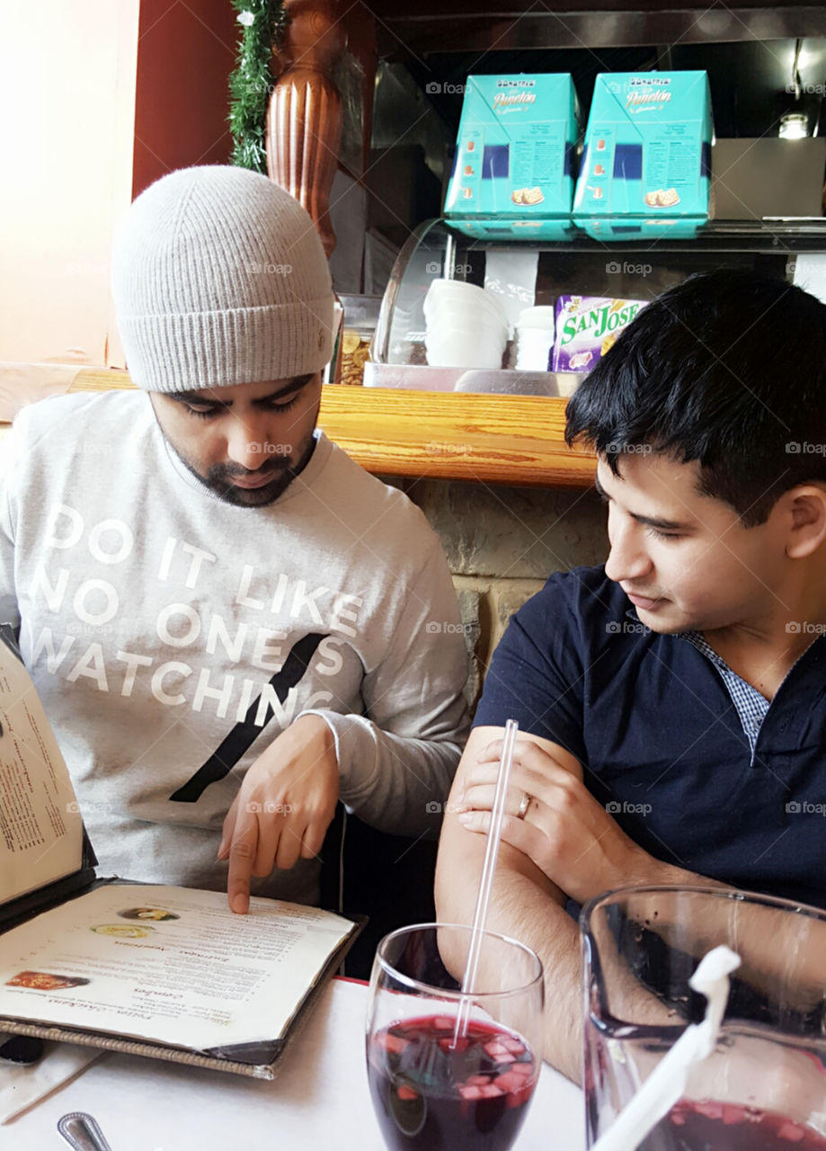 Child, Man, Indoors, Sit, Family