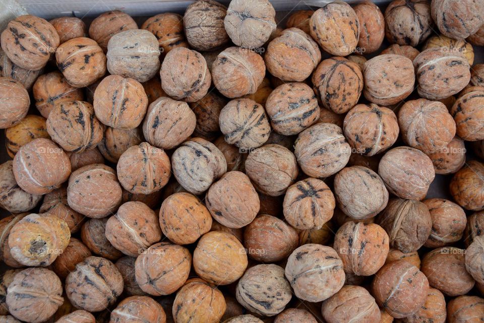 Walnuts at the market