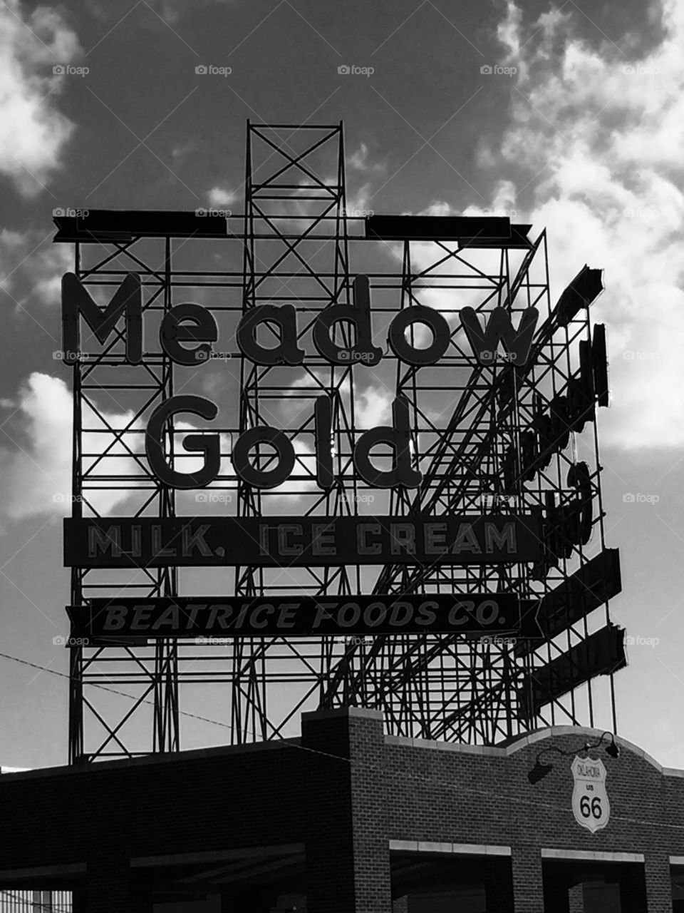 Meadow Gold sign - Route 66