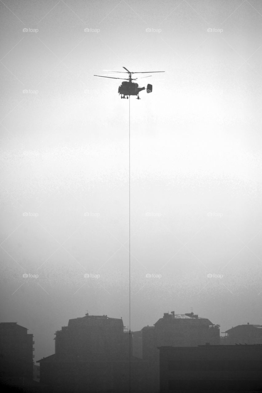 heòicopter at work