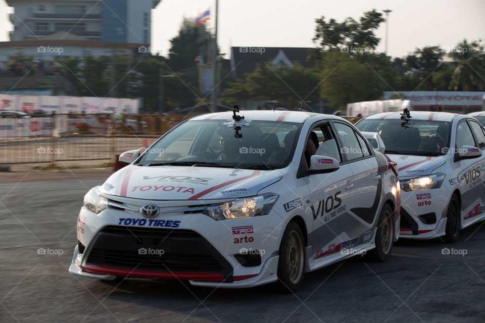 Toyota vios car drift show