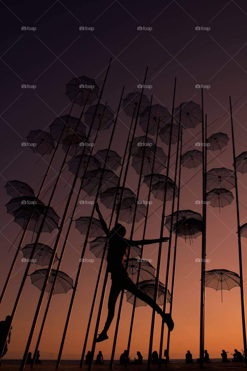 There’s an amazing architecture statue in Thessaloniki Greece and this is it! The metal umbrellas! 