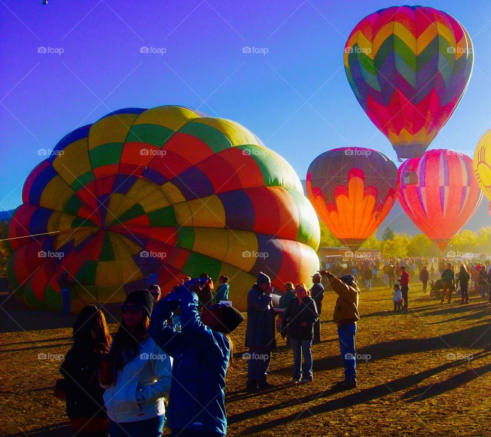 Taos Hot Air Balloon Festival at Sunrise