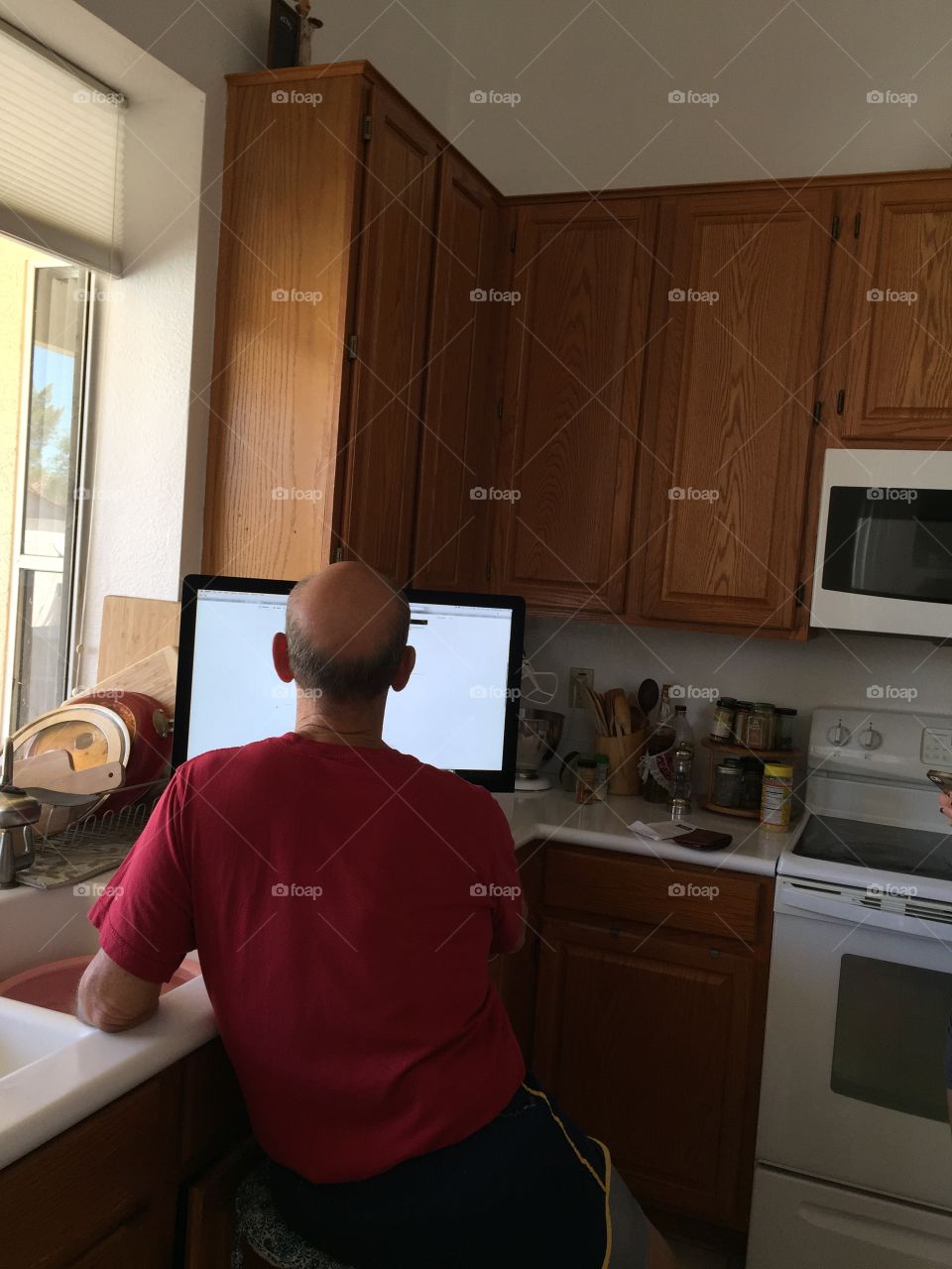 Using computer in the kitchen 