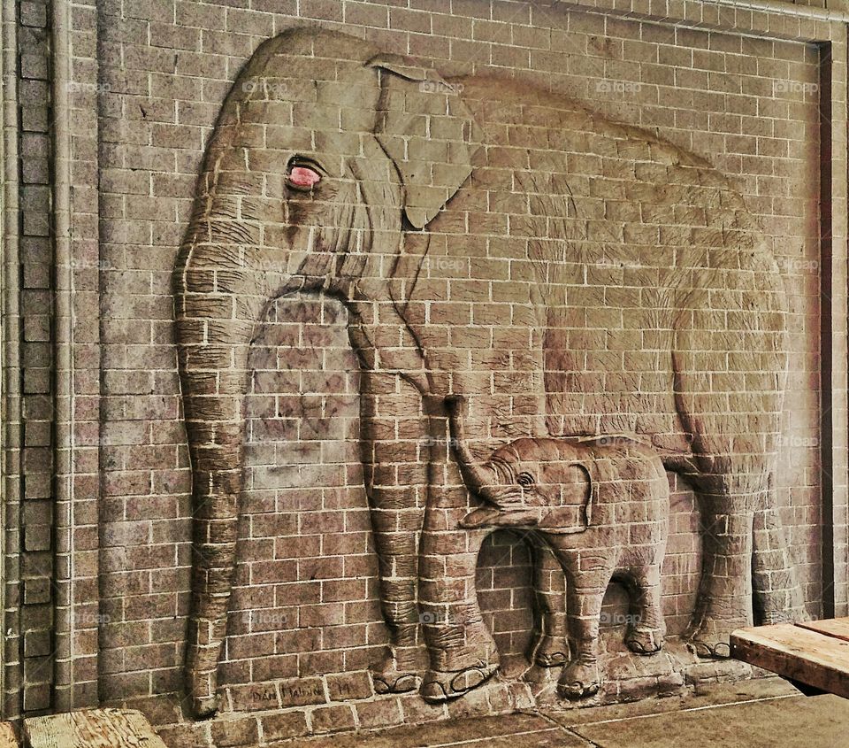Elephant Memorial. Rosie the elephant. The First elephant in Oregon