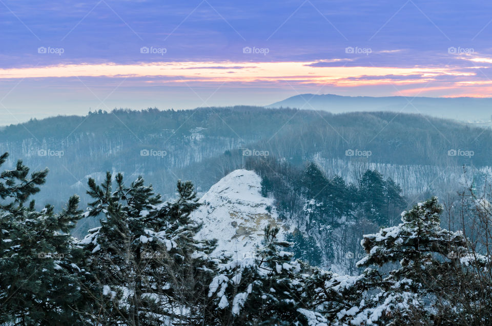 Nature landscape during sunset