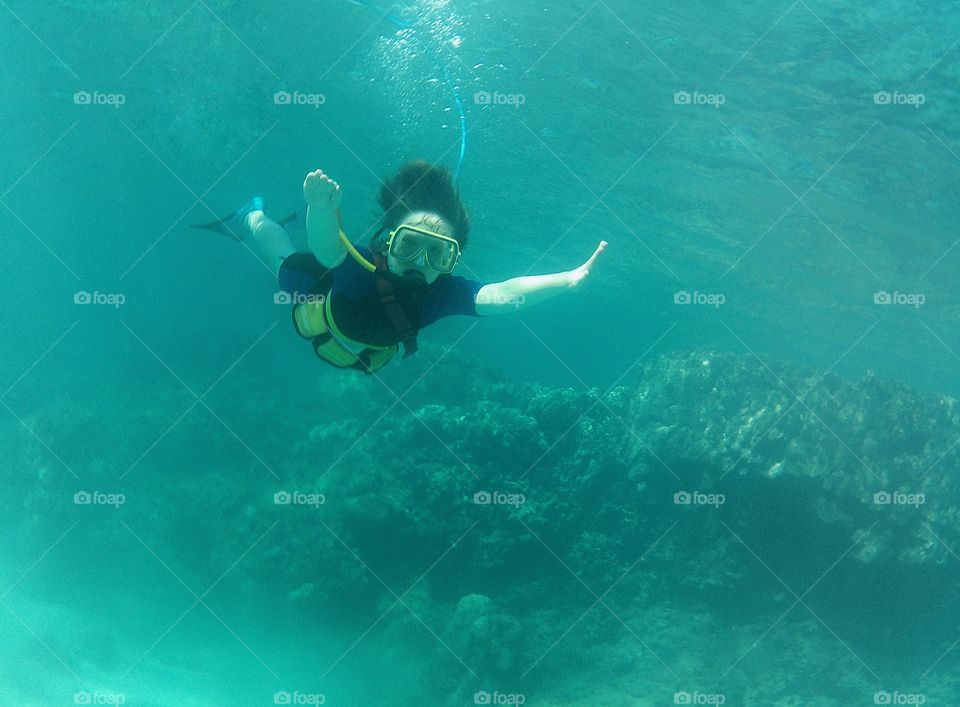 Young Boy Scuba Diving