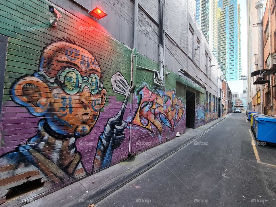 Melbourne CBD Australia Graffiti artwork