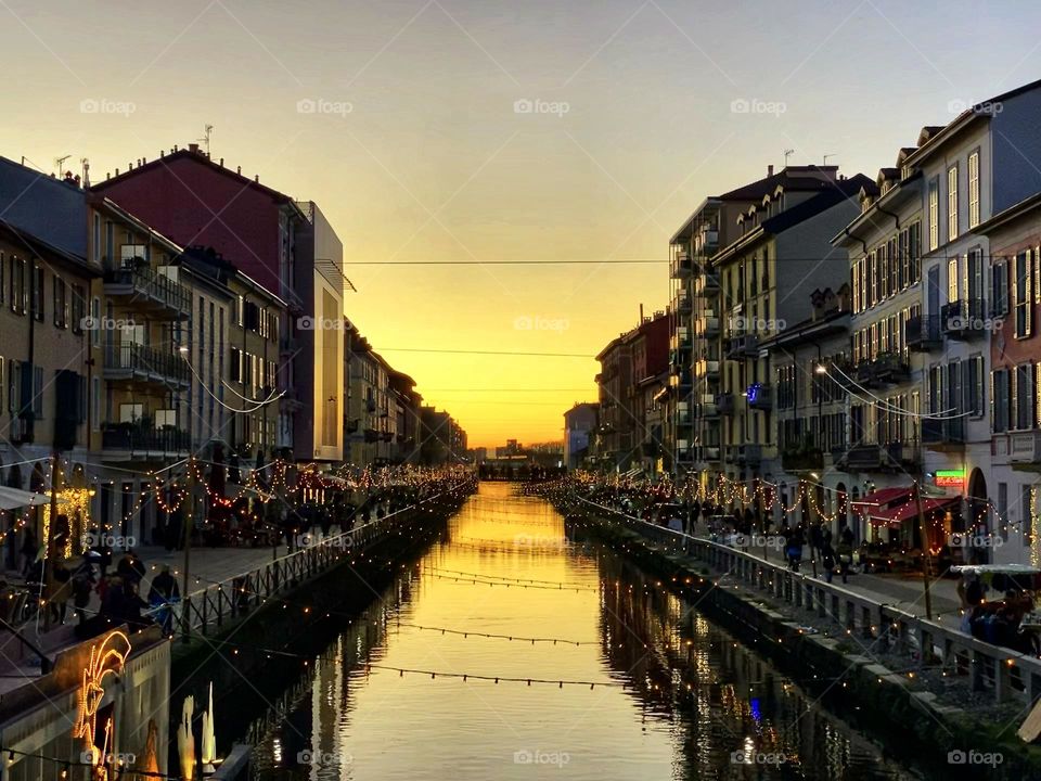 Milan is magic… Navigli at sunset