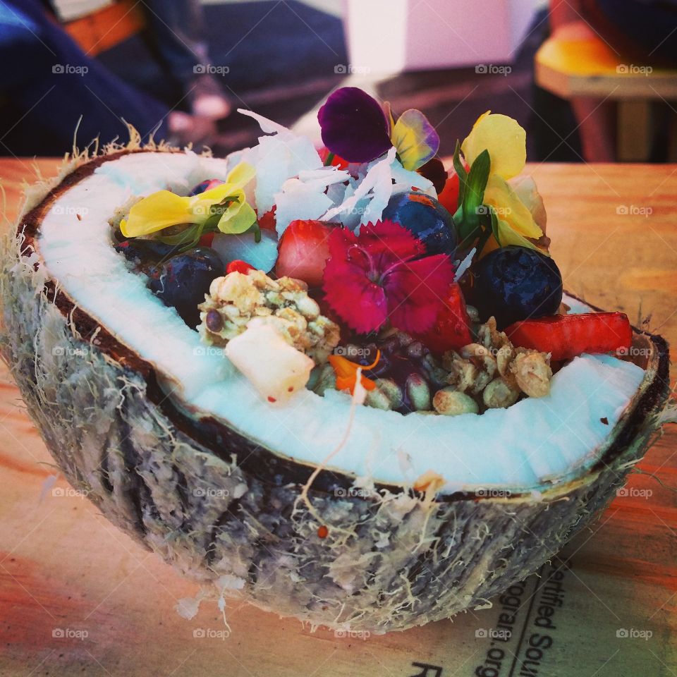 Coconut Acaii Fruit Bowl, found at Smorgasborg in Los Angeles CA!