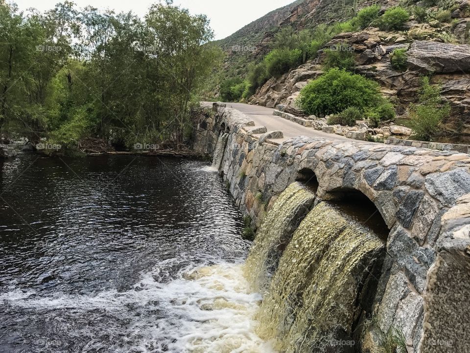 Nature Mountain Landscape - Sabino Canyon in Tucson, Arizona 