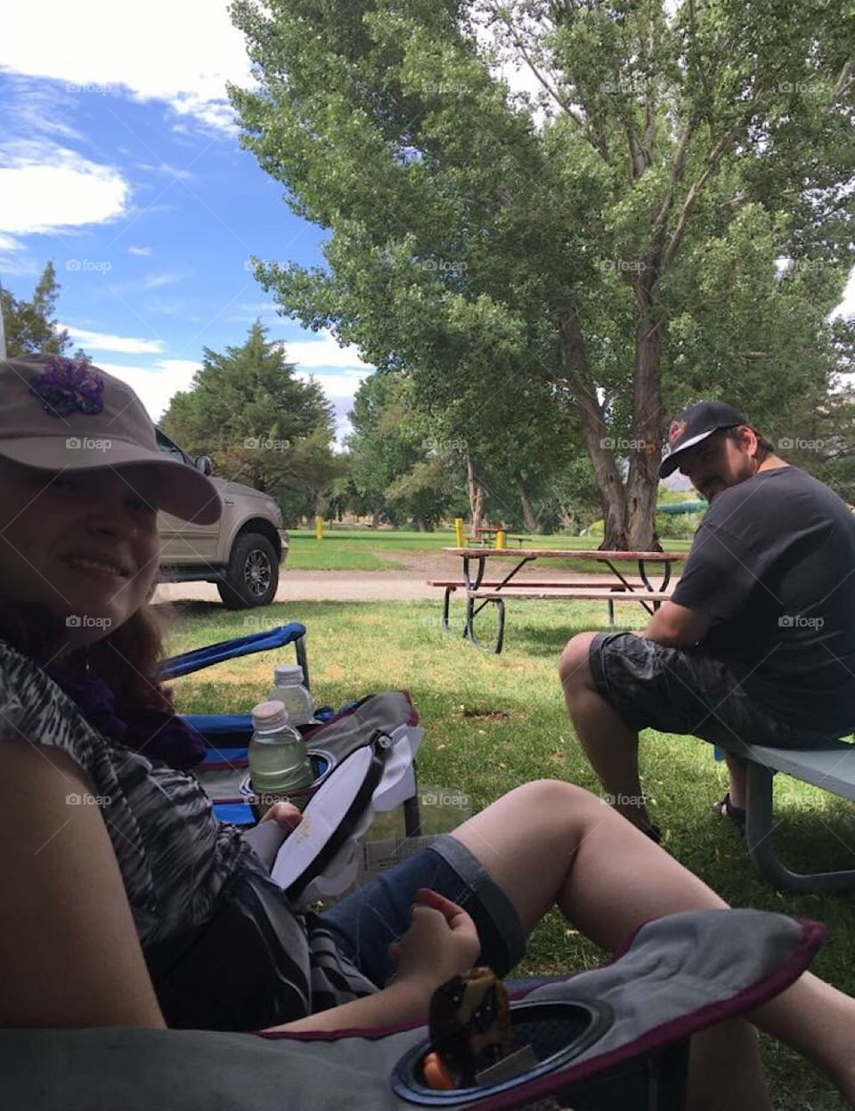 Camping in Honeyville, UT at Crystal Springs with the family.