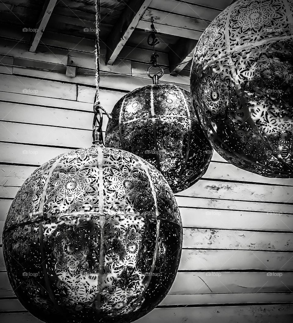 Hanging sphere lights