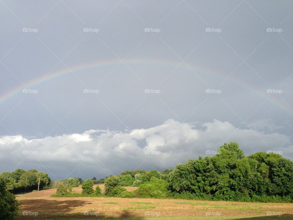 Summer country rainbow