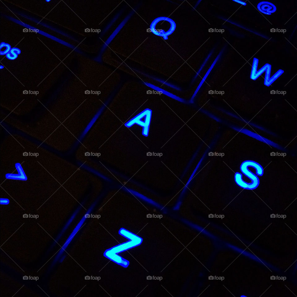 blue keyboard computer qwerty by fuinha