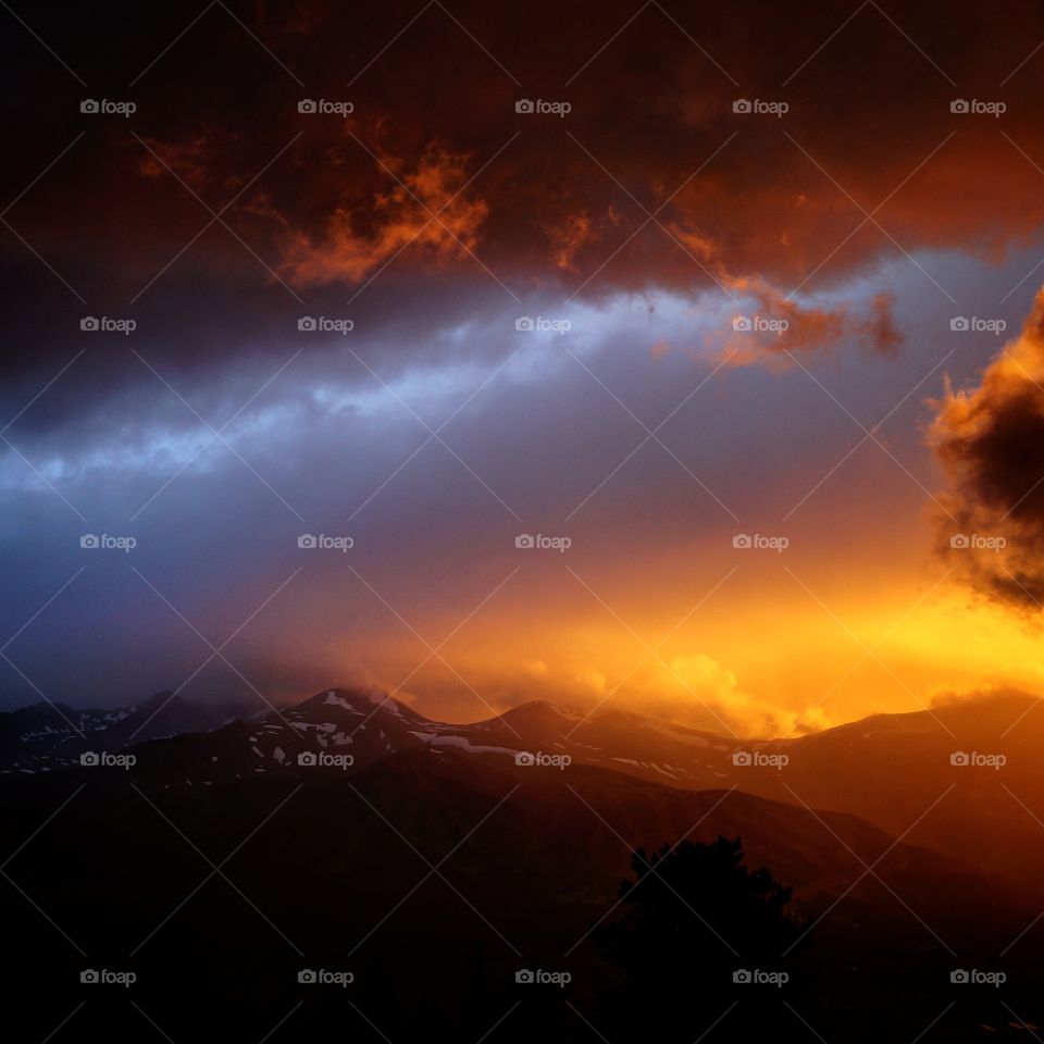 Sunset in the mountains