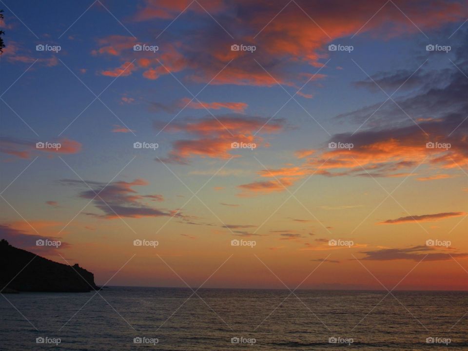 Cape of Palinuro and clouds (Italy ).