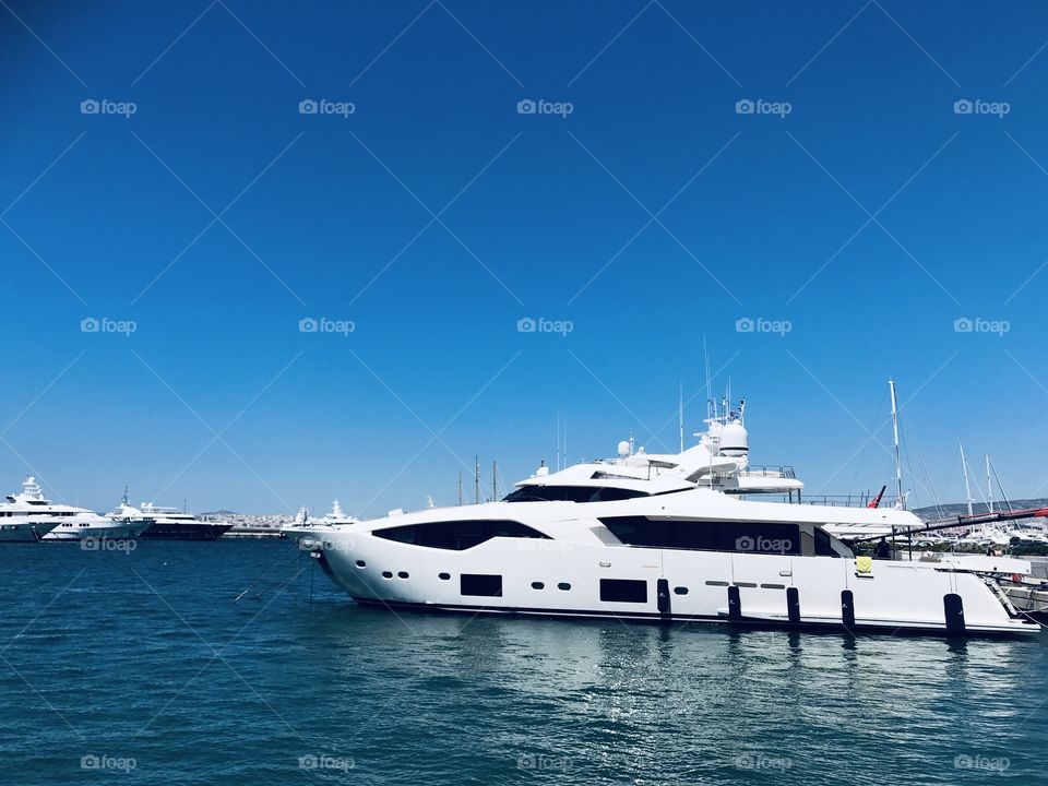 Beautiful ship in Athens marina.