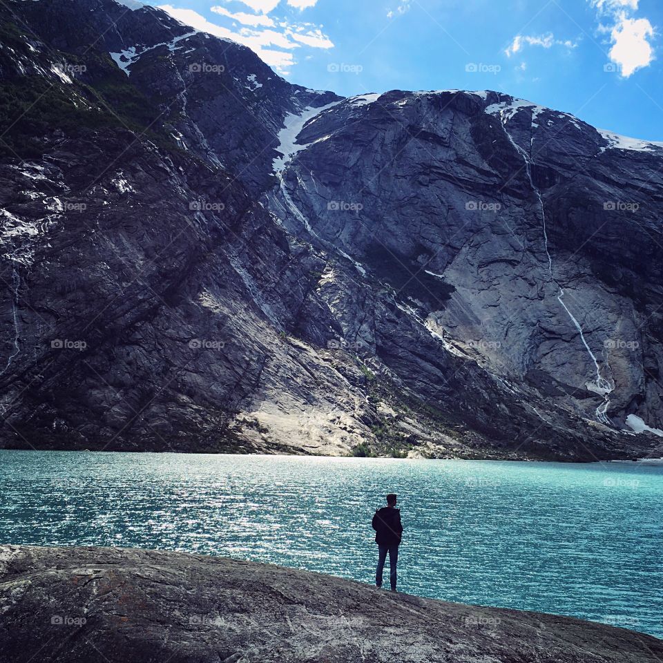 Mountain, Snow, Water, Landscape, Travel