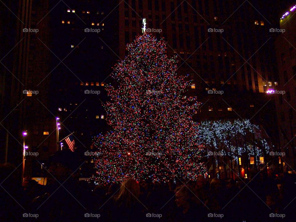 Christmas tree in Rockefeller Center NYC