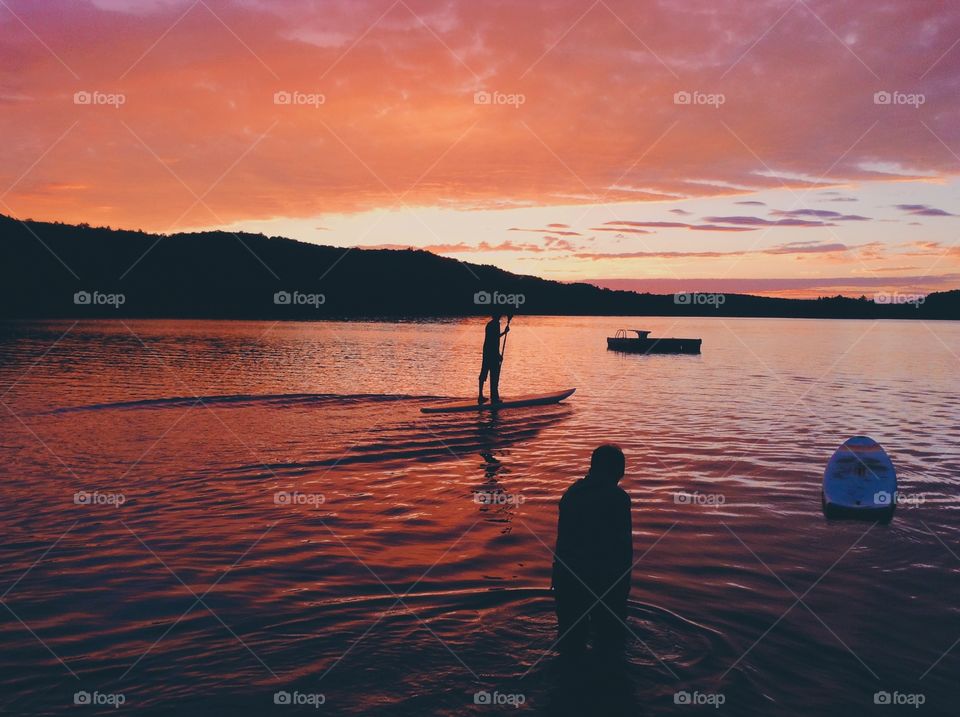 Adventures on the water at sunset