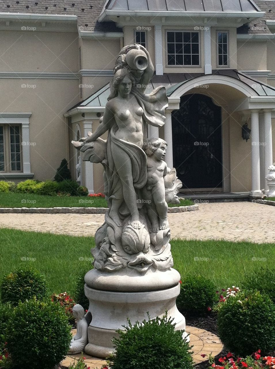 Front yard statue