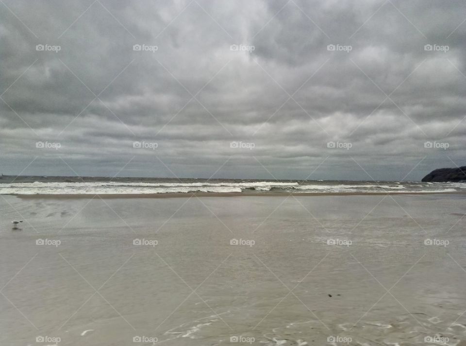 stormy clouds at the Baltic sea coast