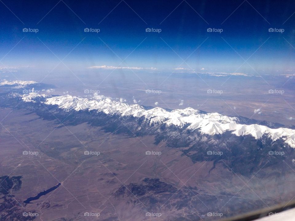 Snow capped mountains