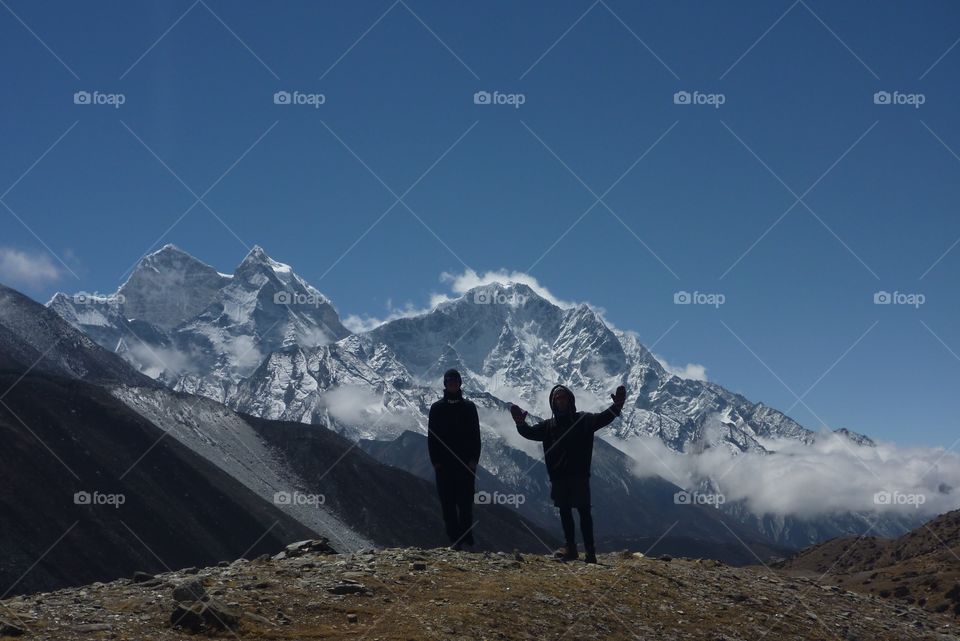 Mountain shot Nepal trek