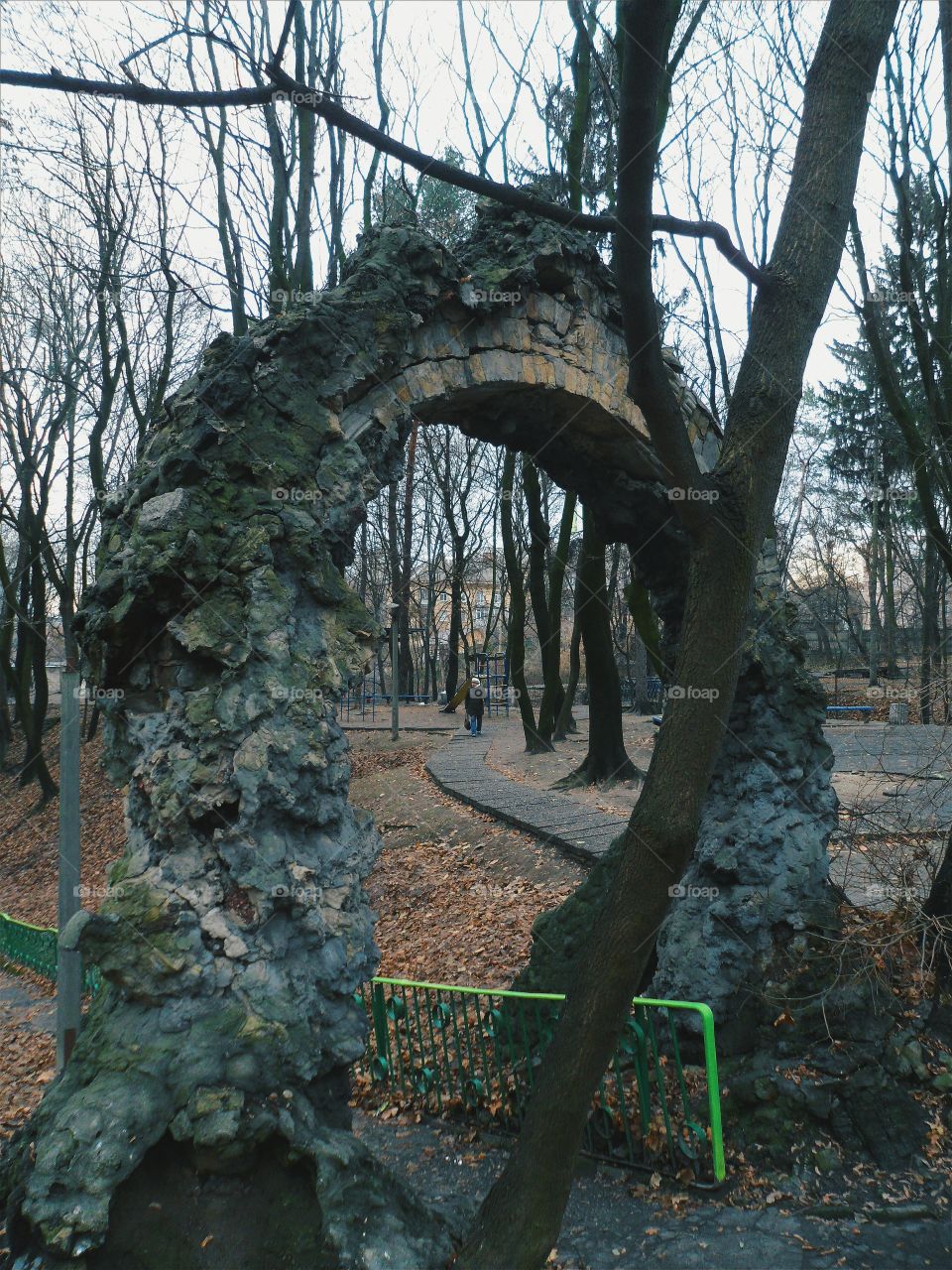 in autumn park in Kiev city, autumn