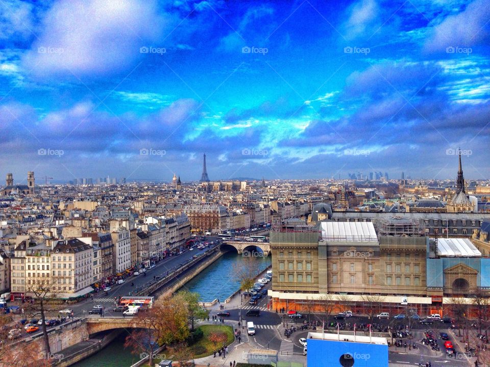 Paris france from the notre-dame