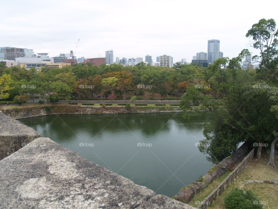 Landscape viewed from Osaka castle