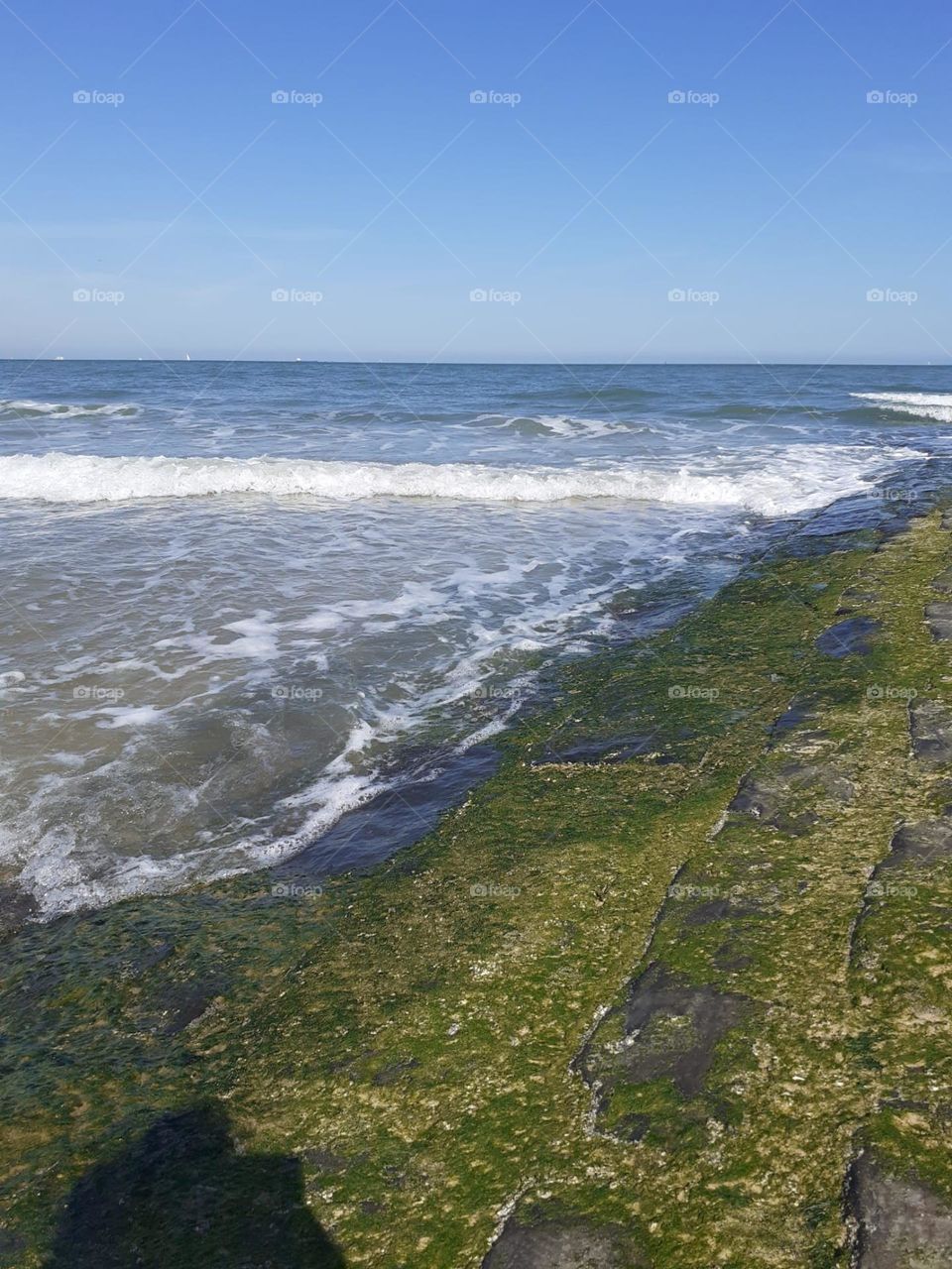 The North Sea and breakwater 