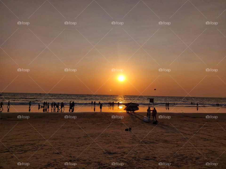 Sunset at a beach