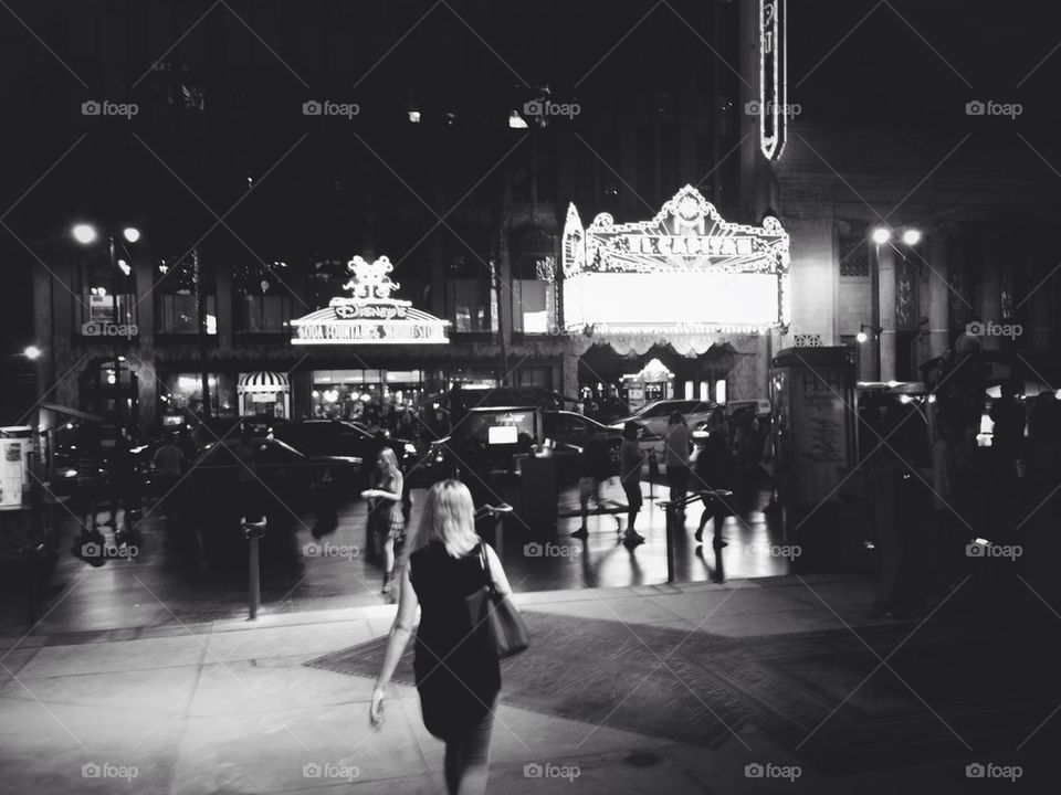 Woman walking in Hollywood