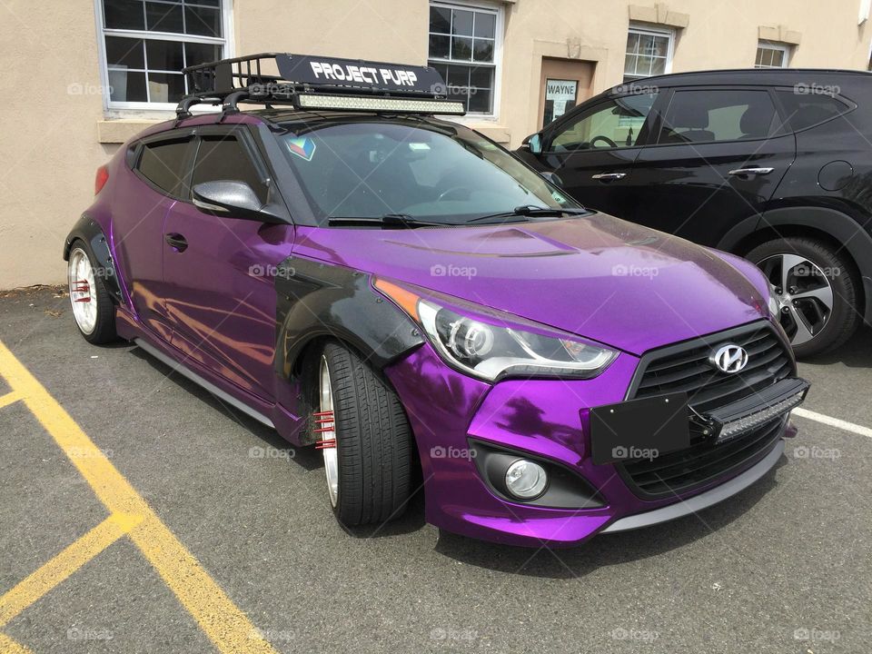 Amazing purple car