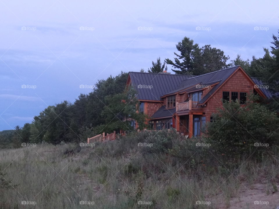 House on the Hill. Large beach house on a hill