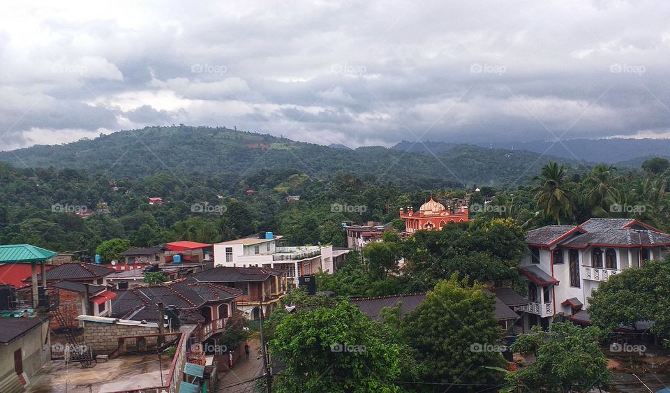 beautiful view of city and mountain
