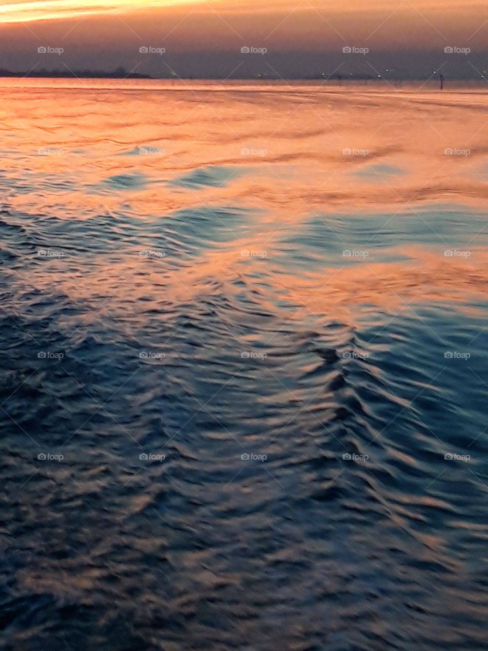 sunset in Venice laguna