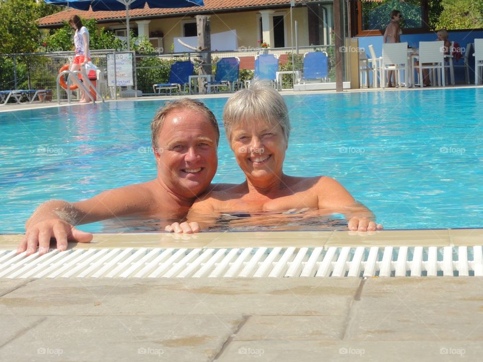 Couple in pool 