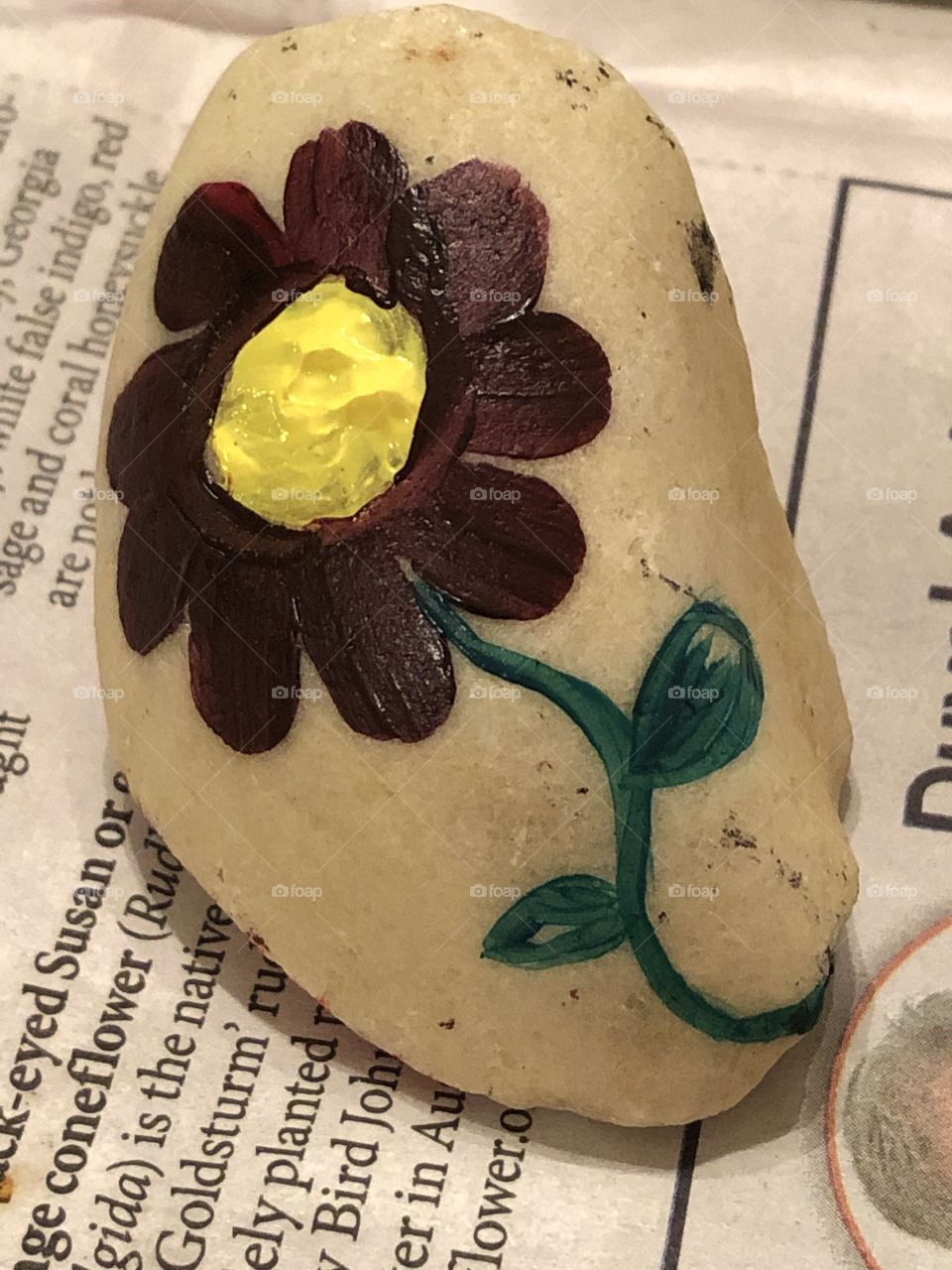 A painted rock