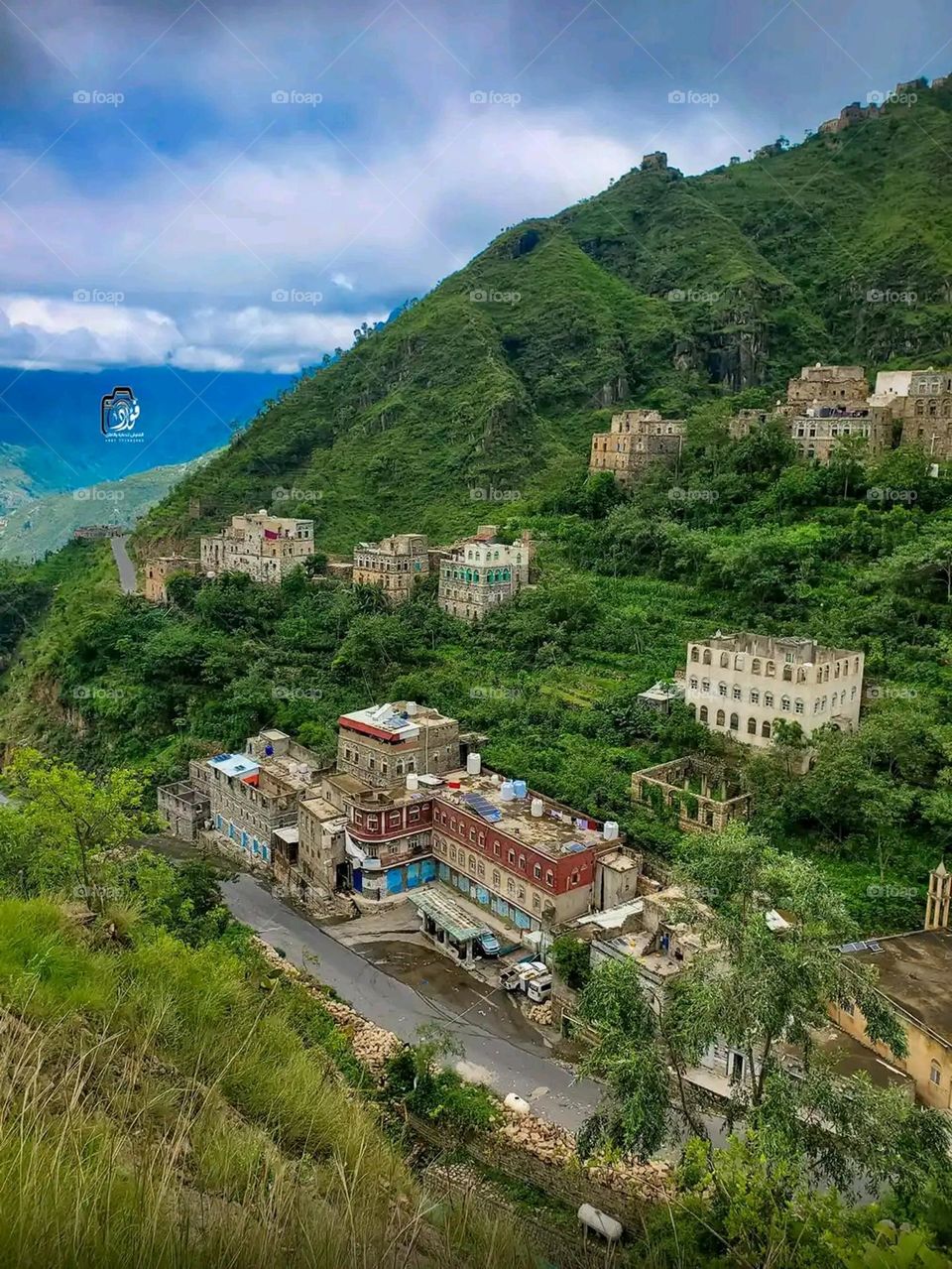 Glory be to God, the magnificent and picturesque view and the natural green trees are a view that is nothing more wonderful than it
